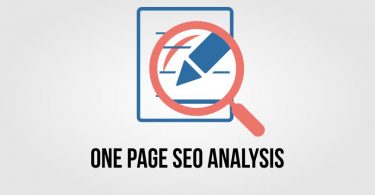 one page seo analysis